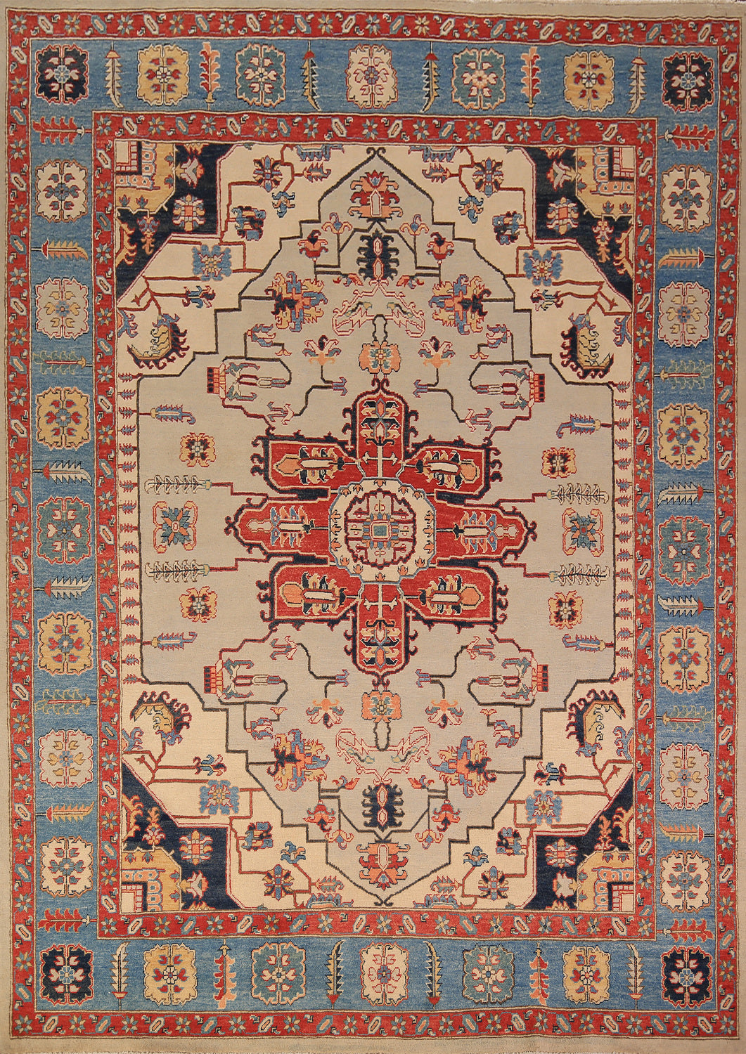 Vegetable Dye Wool Heriz Oriental Area Rug 8x10