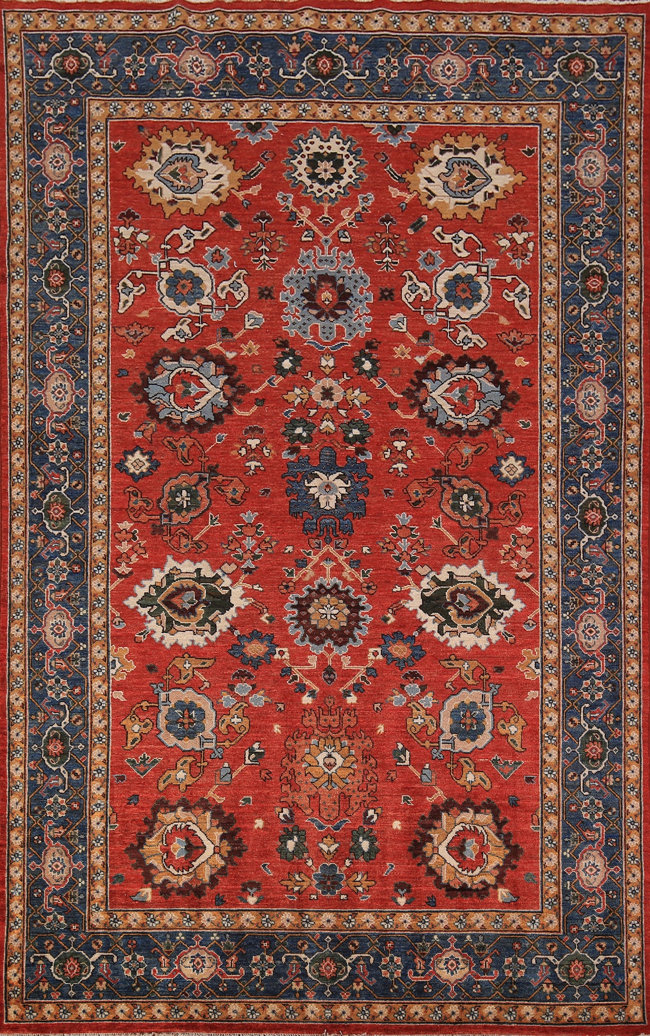 Vegetable Dye Heriz Oriental Area Rug 6x9