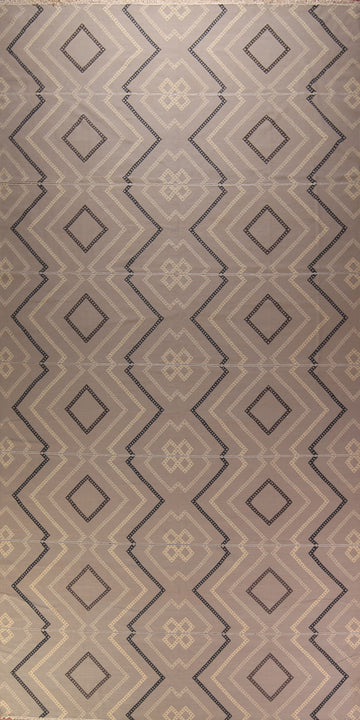 Geometric Kilim Durrie Oriental Large Rug 11x19