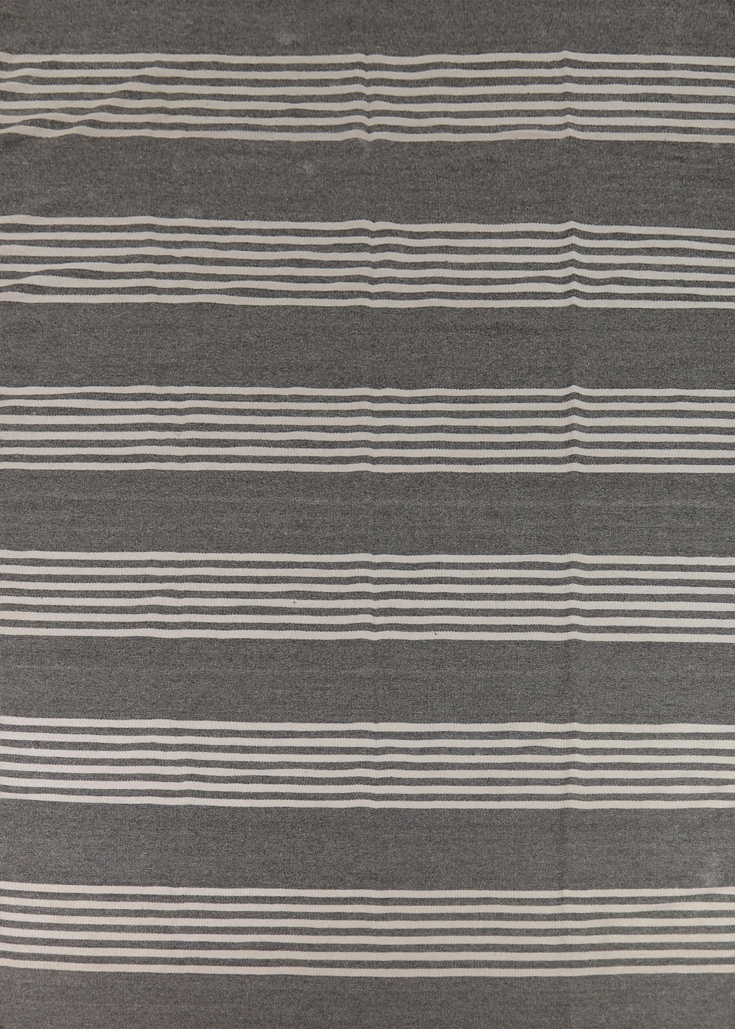 Striped Gray Kilim Durrie Oriental Area Rug 8x12