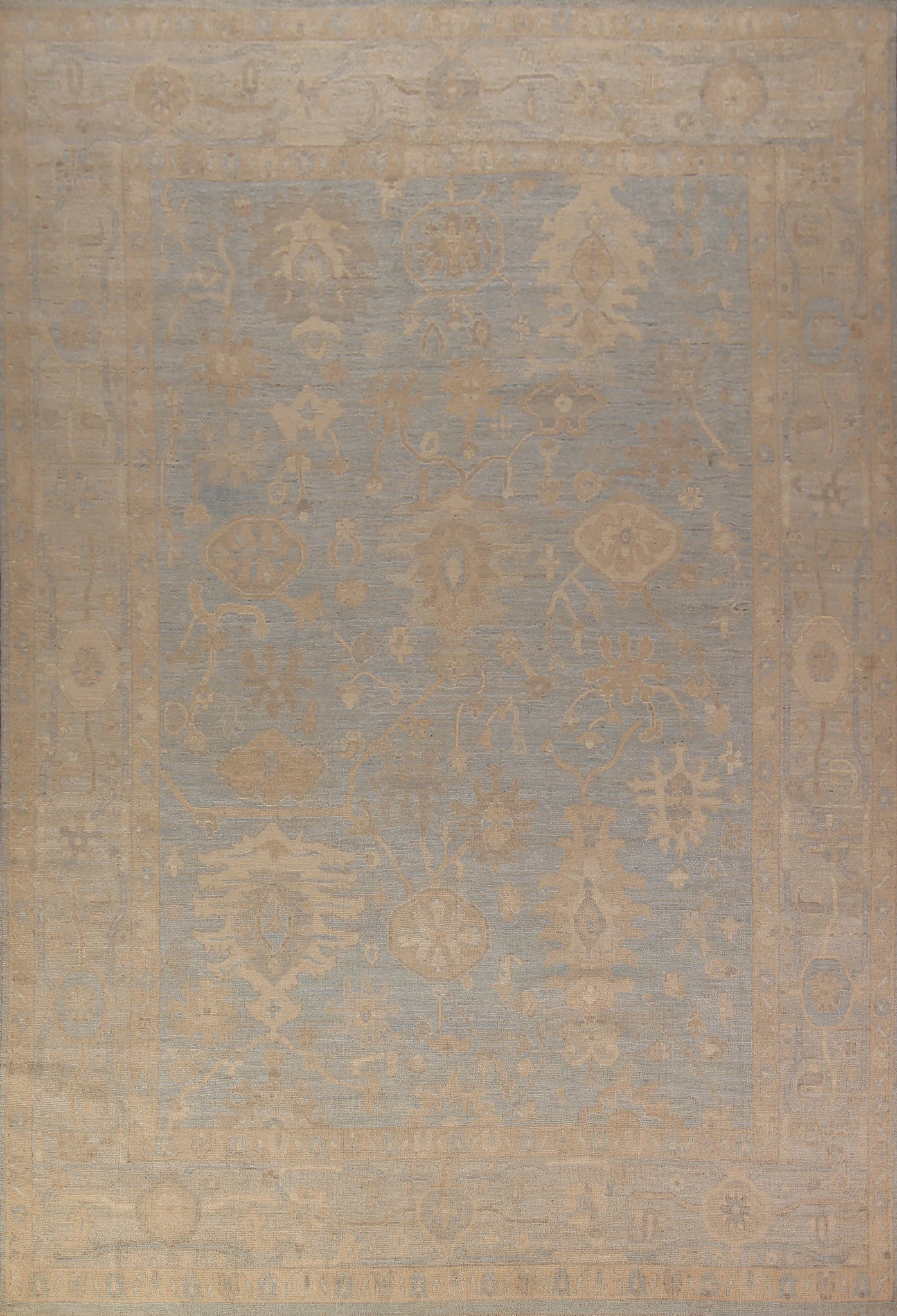 Vegetable Dye Oushak Turkish Area Rug 9x12