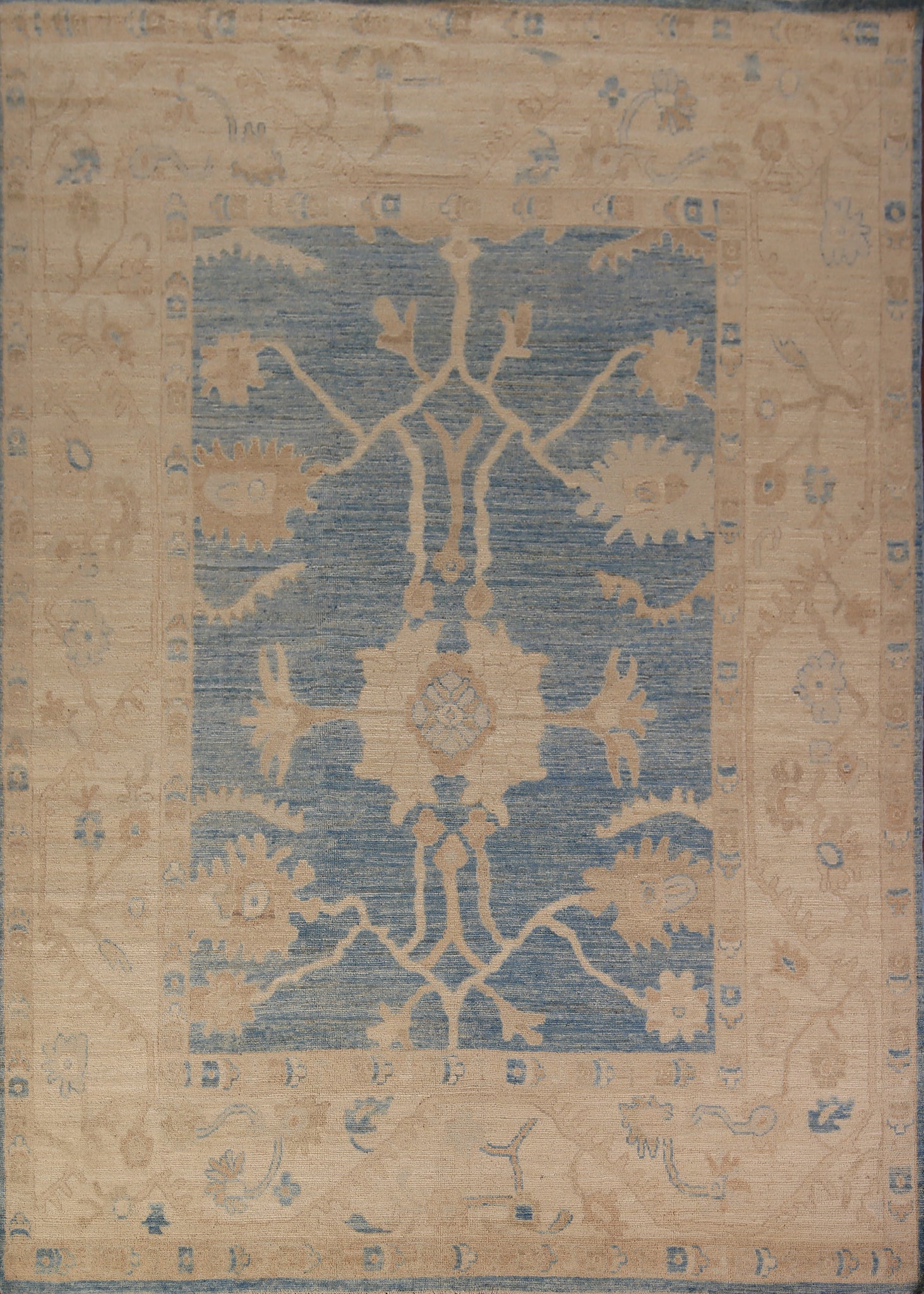 Vegetable Dye Oushak Turkish Area Rug 8x10