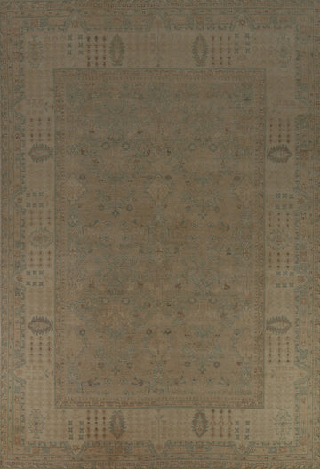 Vegetable Dye Oushak Turkish Area Rug 9x13