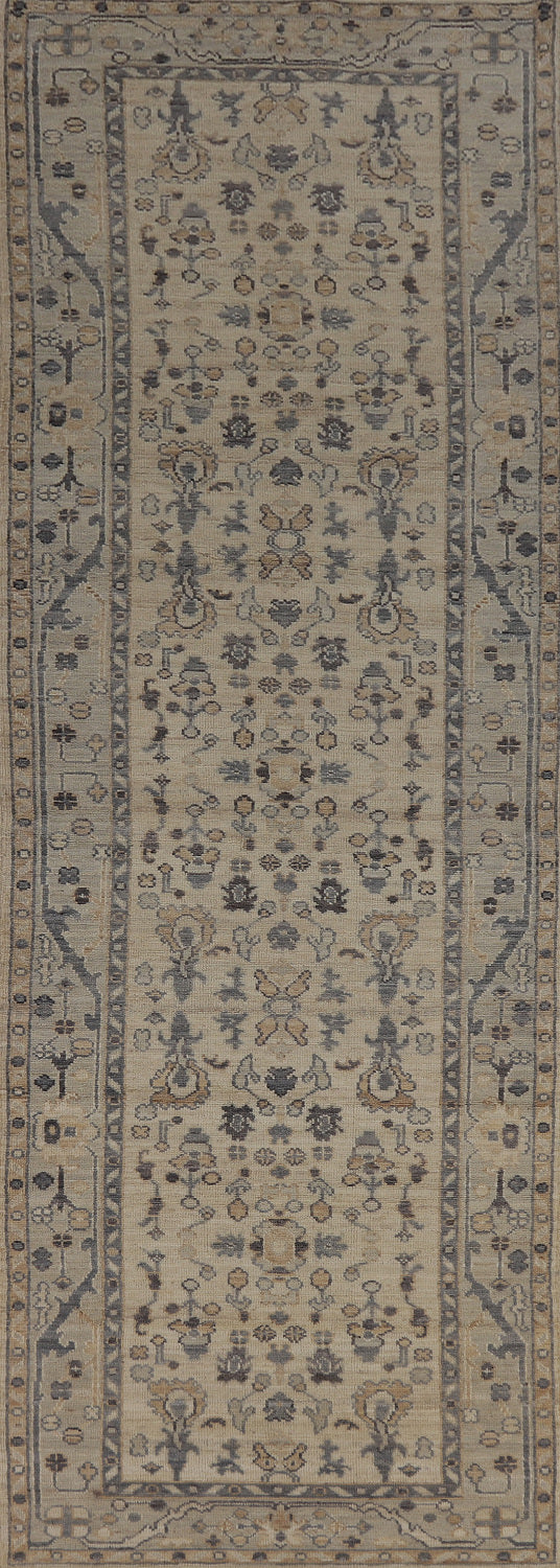 Vegetable Dye Oushak Turkish Runner Rug 3x12