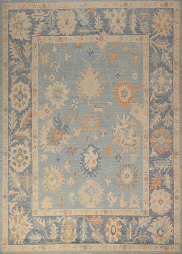 Vegetable Dye Oushak Turkish Area Rug 8x10