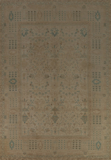 Vegetable Dye Oushak Turkish Area Rug 9x12