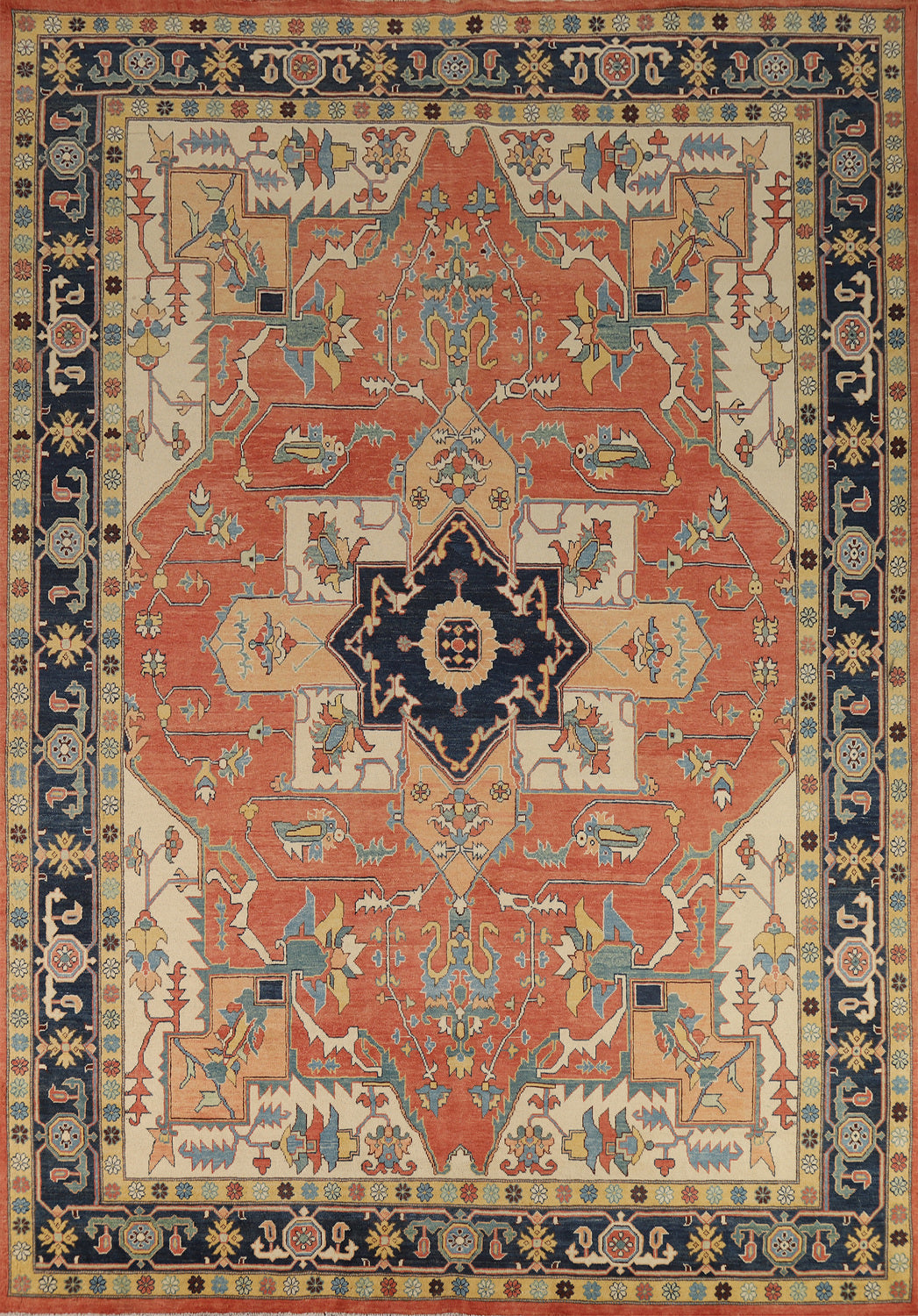 Vegetable Dye Heriz Serapi Oriental Area Rug 9x12