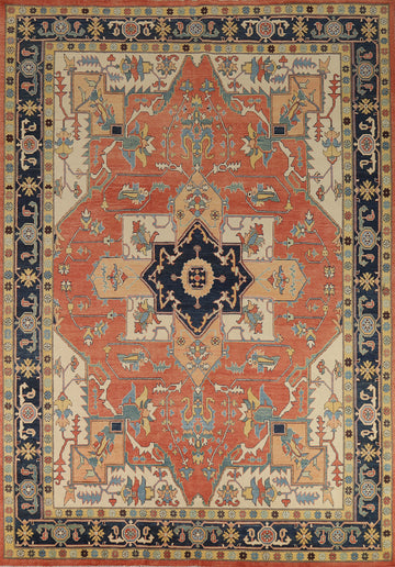 Vegetable Dye Heriz Serapi Oriental Area Rug 9x12