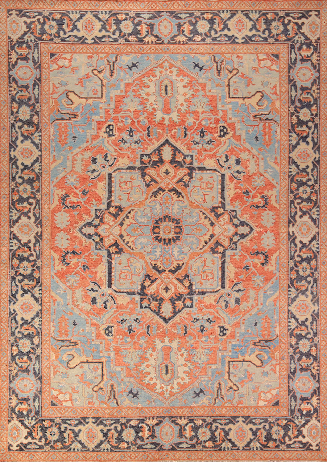 Vegetable Dye Heriz Serapi Oriental Area Rug 9x12