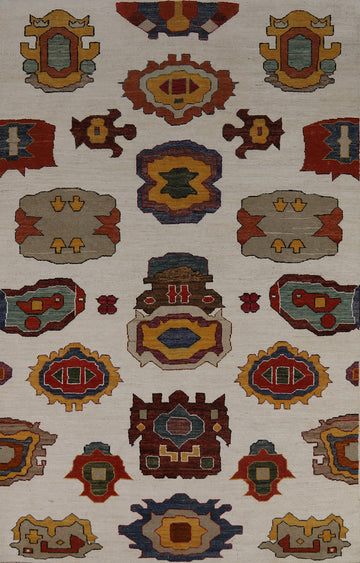 Vegetable Dye Gabbeh Oriental Area Rug 5x8
