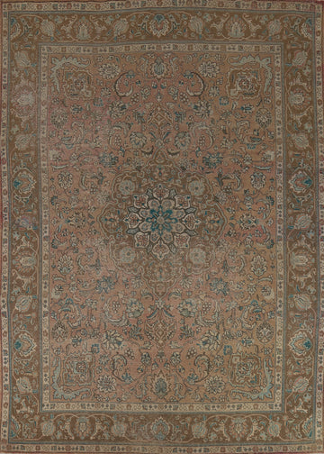 Vintage Wool Tabriz Persian Area Rug 10x13