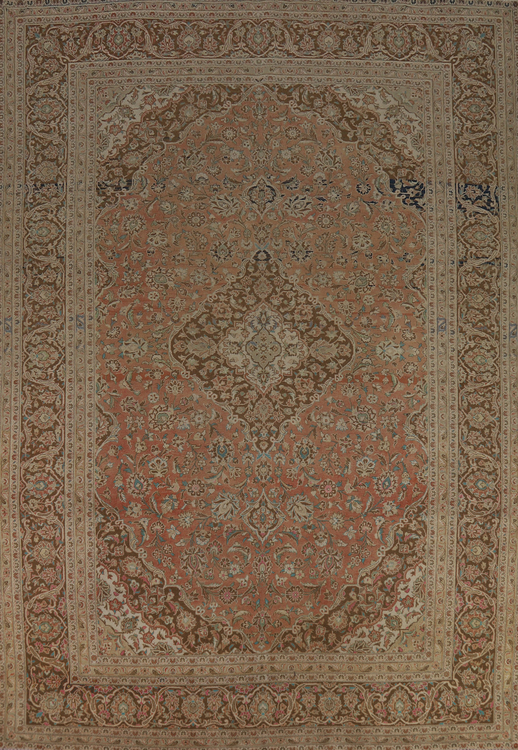 Traditional Floral Mashad Persian Area Rug 10x13