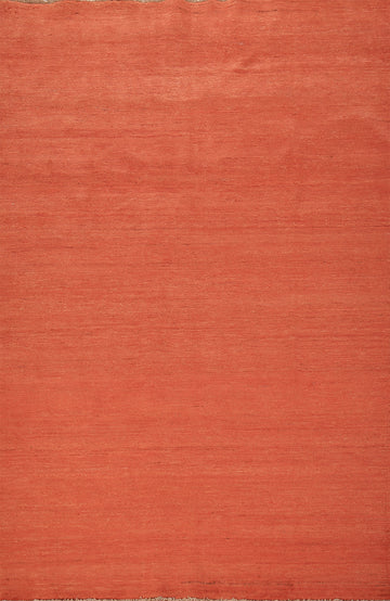 Orange Pink Wool Gabbeh Modern Area Rug 5x8