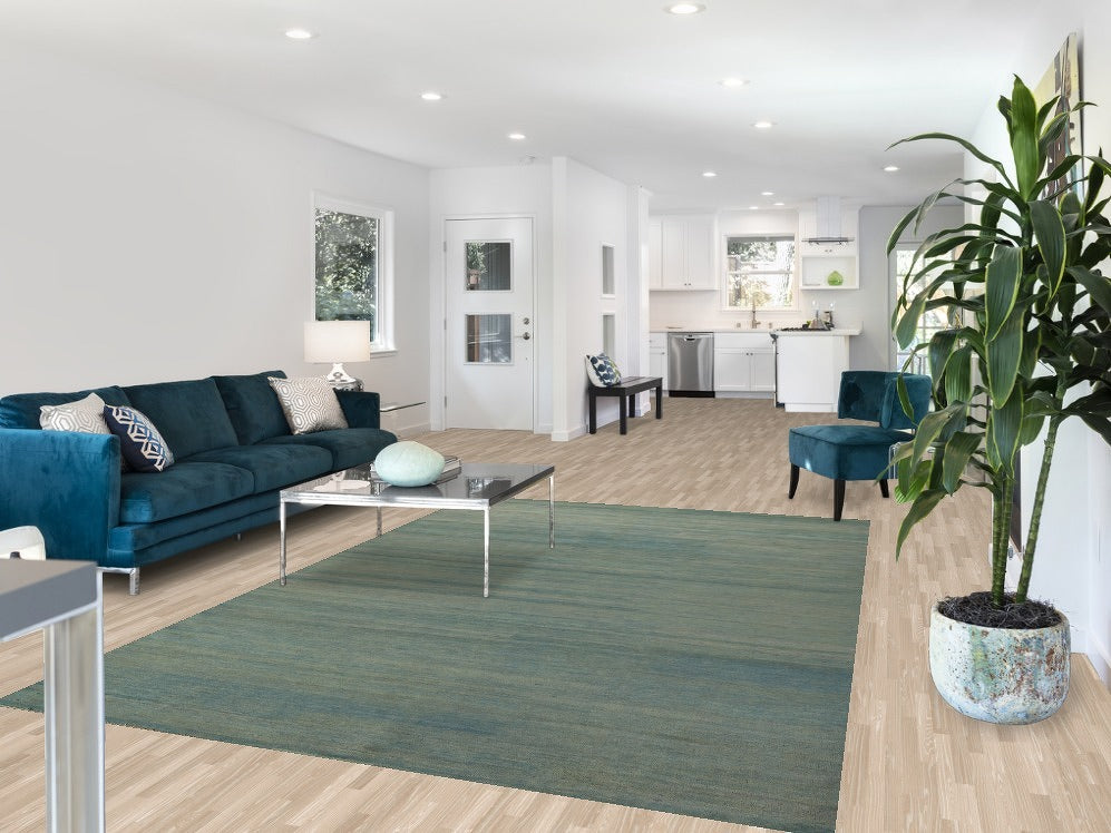 Green & Blue Modern Gabbeh Oriental Area Rug 7x10
