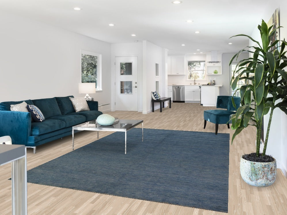 Modern Blue Gabbeh Oriental Area Rug 7x10