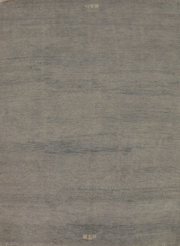 Handmade Gray Wool Modern Gabbeh Oriental Rug 5x7