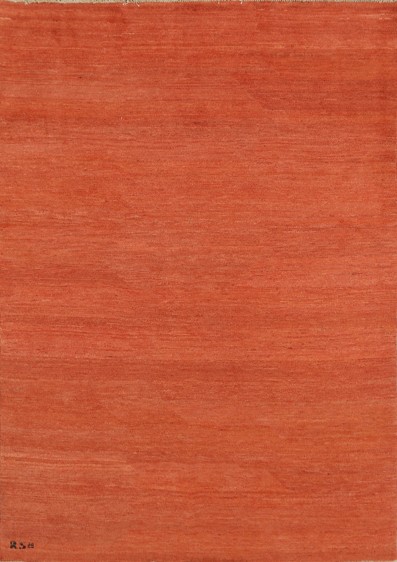 Orange Wool Modern Gabbeh Oriental Rug 5x7