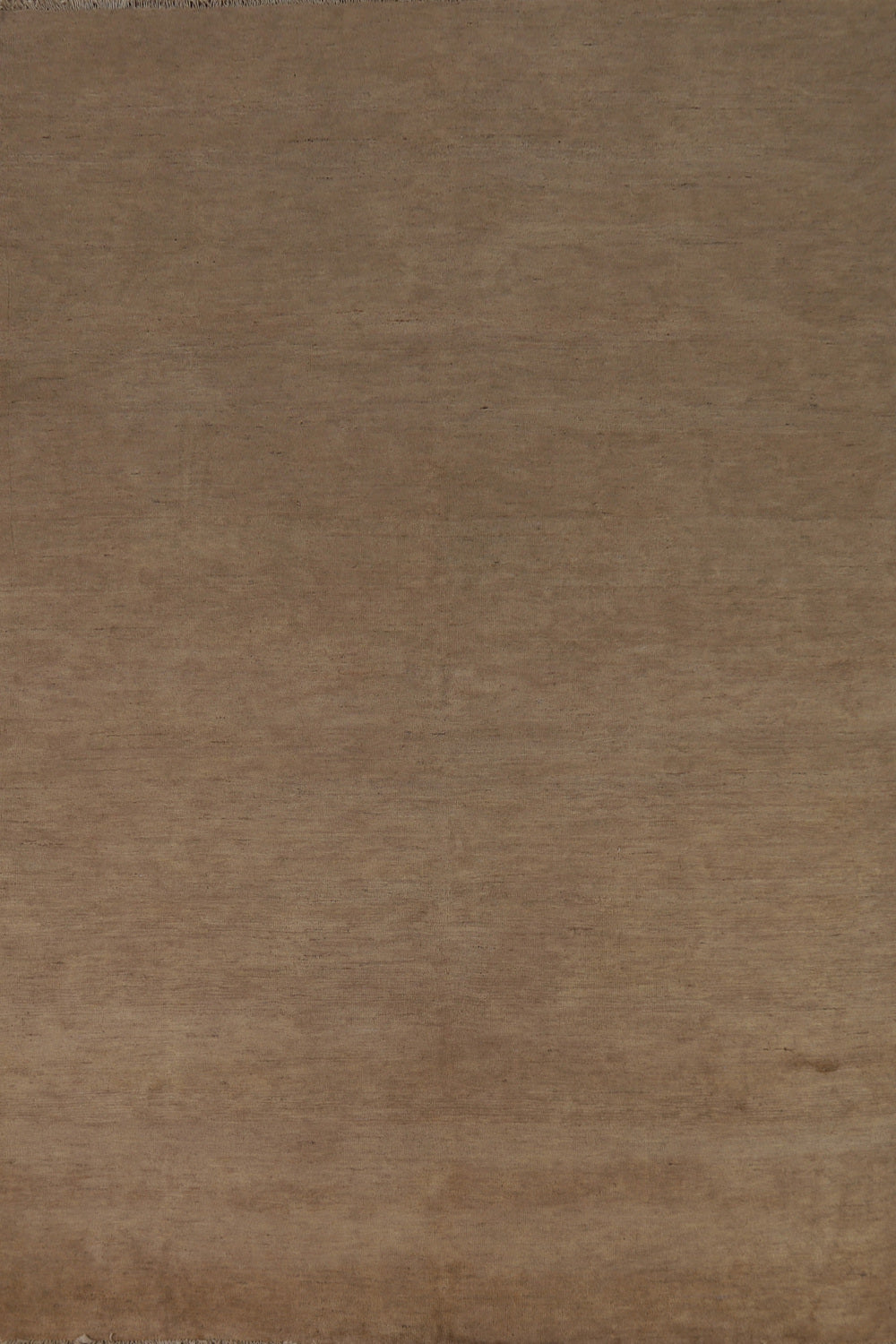 Brown Solid Wool Gabbeh Oriental Area Rug 7x10