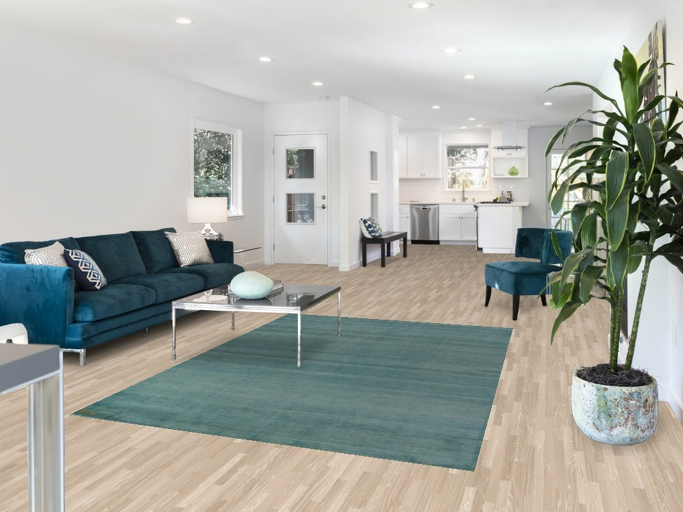 Modern Wool Aqua Gabbeh Oriental Area Rug 6x8