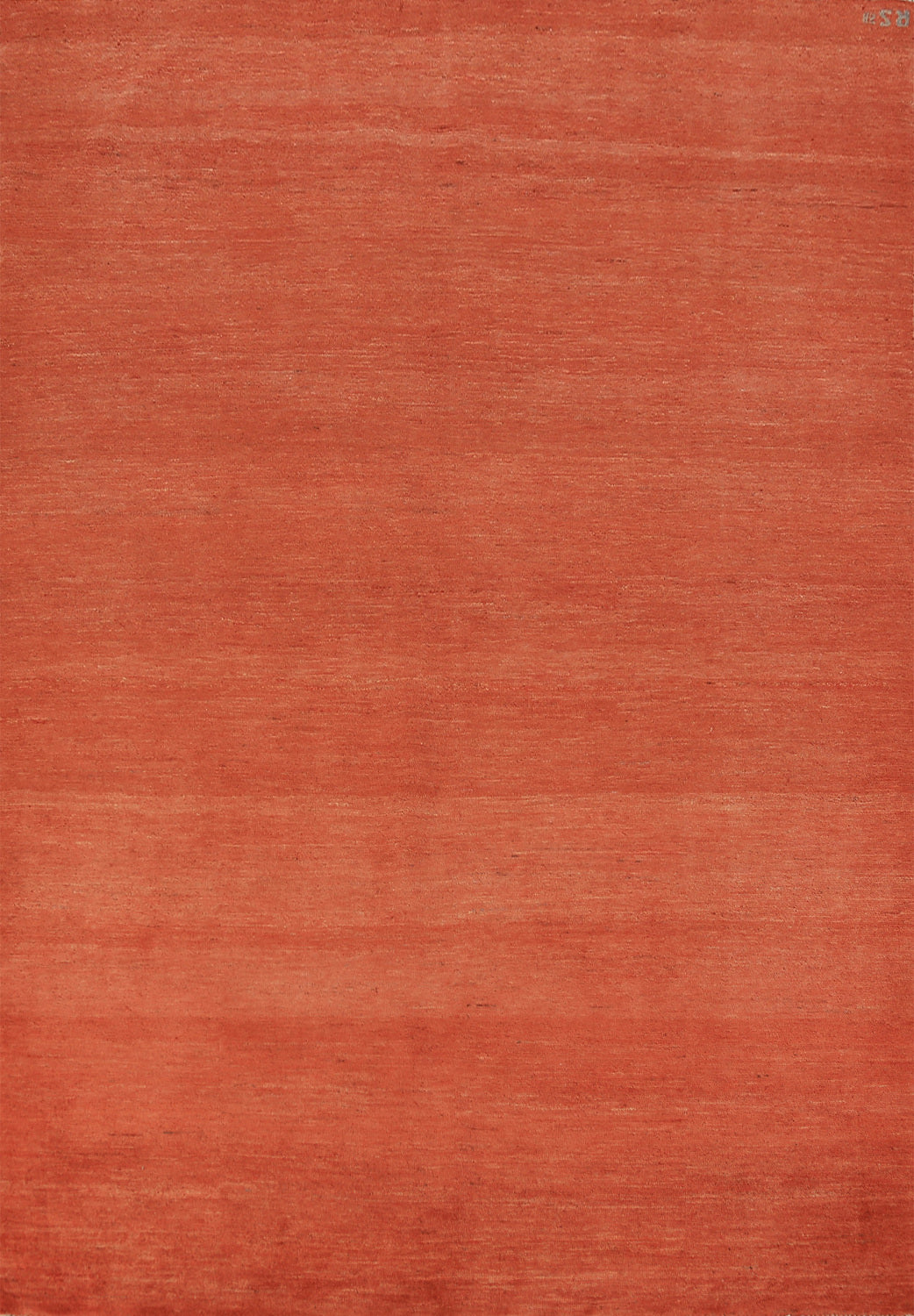 Orange Wool Solid Gabbeh Modern Area Rug 6x8