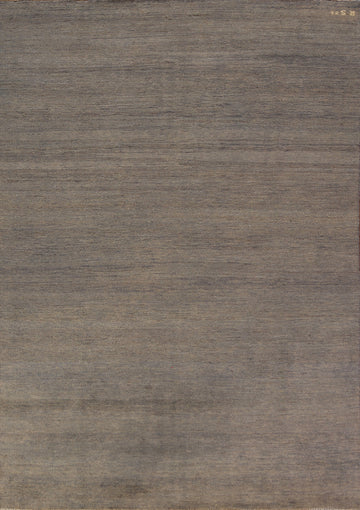 Gray & Beige Wool Gabbeh Modern Area Rug 6x10