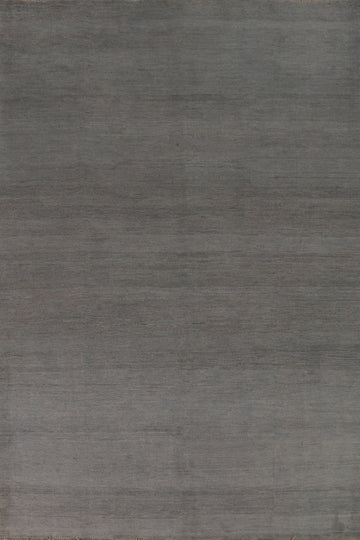 Solid Gray Gabbeh Oriental Area Rug 7x10