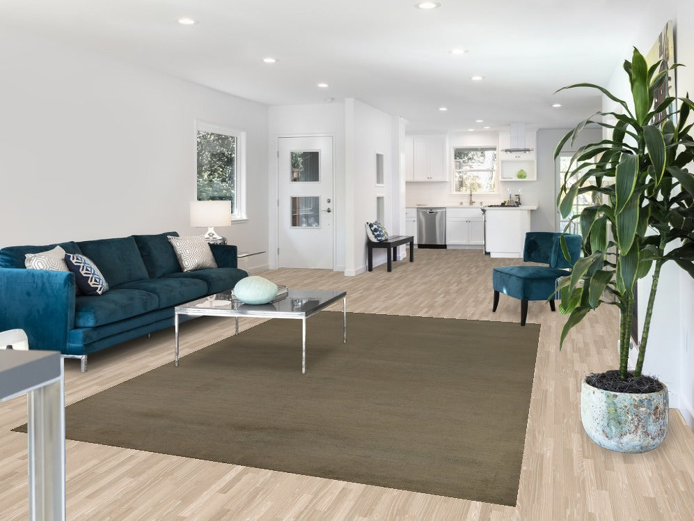 Beige & Gray Wool Gabbeh Modern Area Rug 7x10
