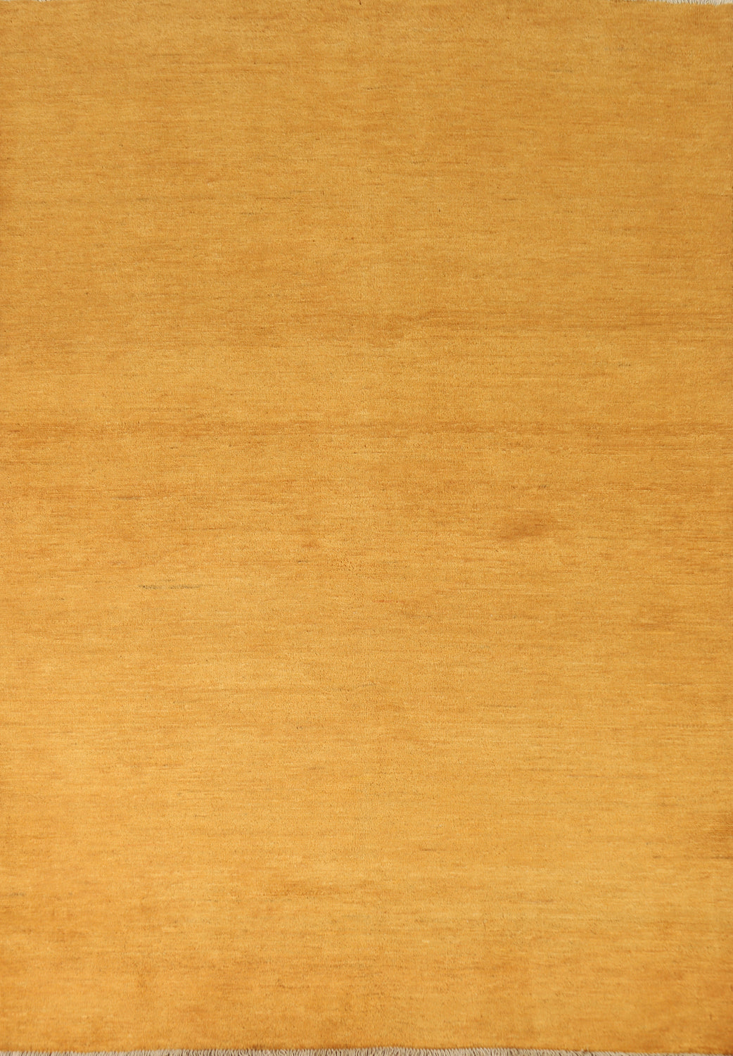 Solid Wool Yellow Gabbeh Oriental Rug 5x7