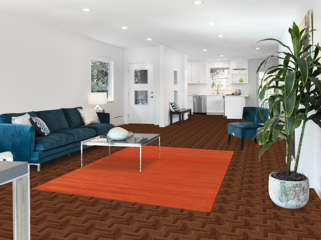 Orange Wool Modern Gabbeh Oriental Area Rug 6x8