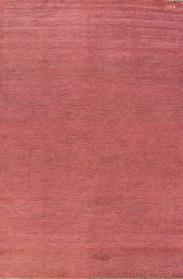 Modern Pink Wool Gabbeh Oriental Area Rug 7x10