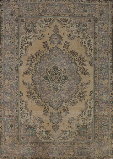 Vintage Wool Tabriz Persian Area Rug 6x9