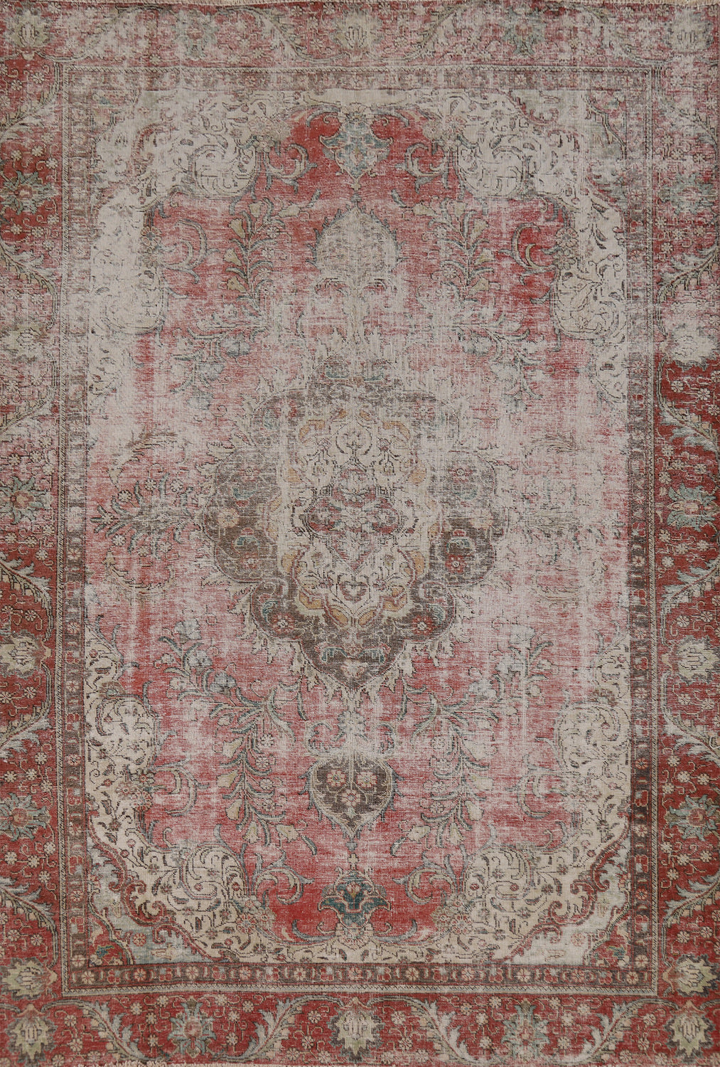 Distressed Wool Tabriz Persian Area Rug 6x9