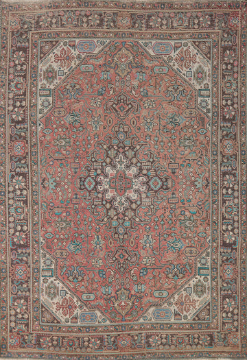 Pink Handmade Tabriz Persian Area Rug 7x10
