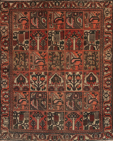 Garden Design Wool Balouch Persian Rug 5x6