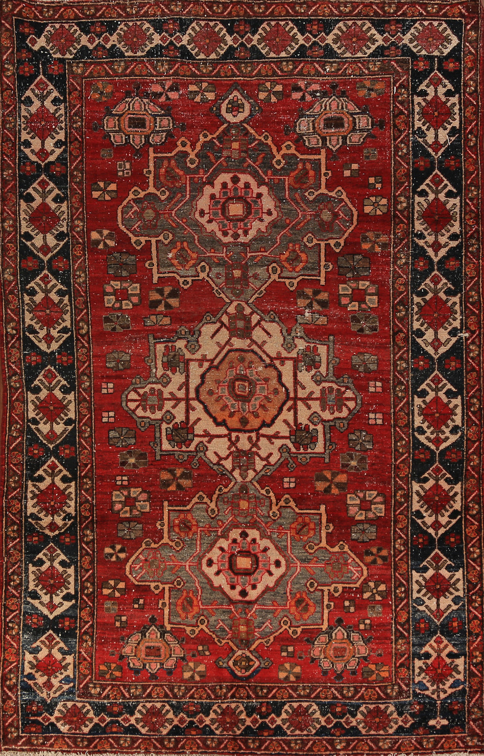 Geometric Wool Bakhtiari Persian Area Rug 6x10