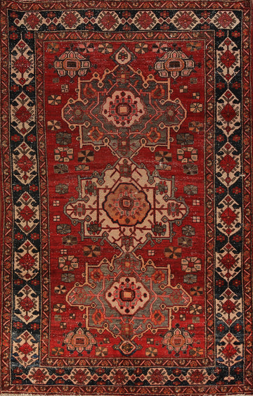 Geometric Wool Bakhtiari Persian Area Rug 6x10