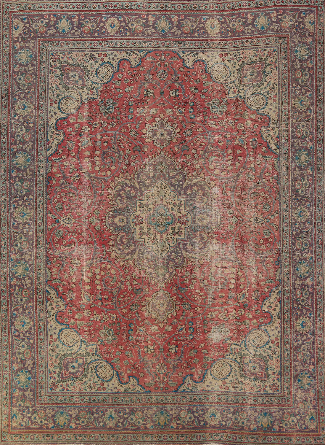 Floral Wool Handmade Tabriz Persian Area Rug 8x11