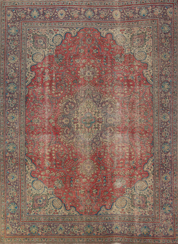 Floral Wool Handmade Tabriz Persian Area Rug 8x11