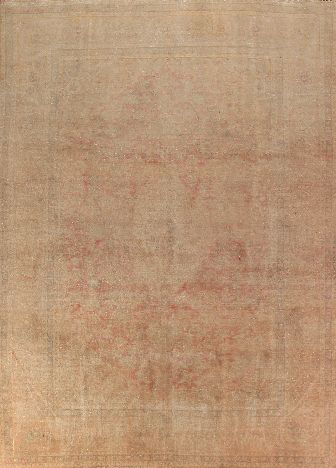 Vintage Wool Kashan Persian Area Rug 10x13