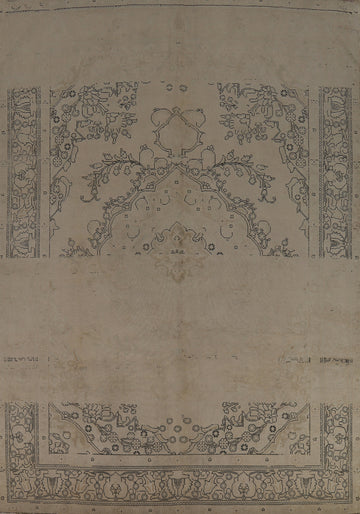 Distressed Wool Tabriz Persian Area Rug 8x12