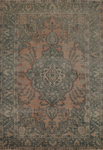 Vintage Wool Tabriz Persian Area Rug 7x10