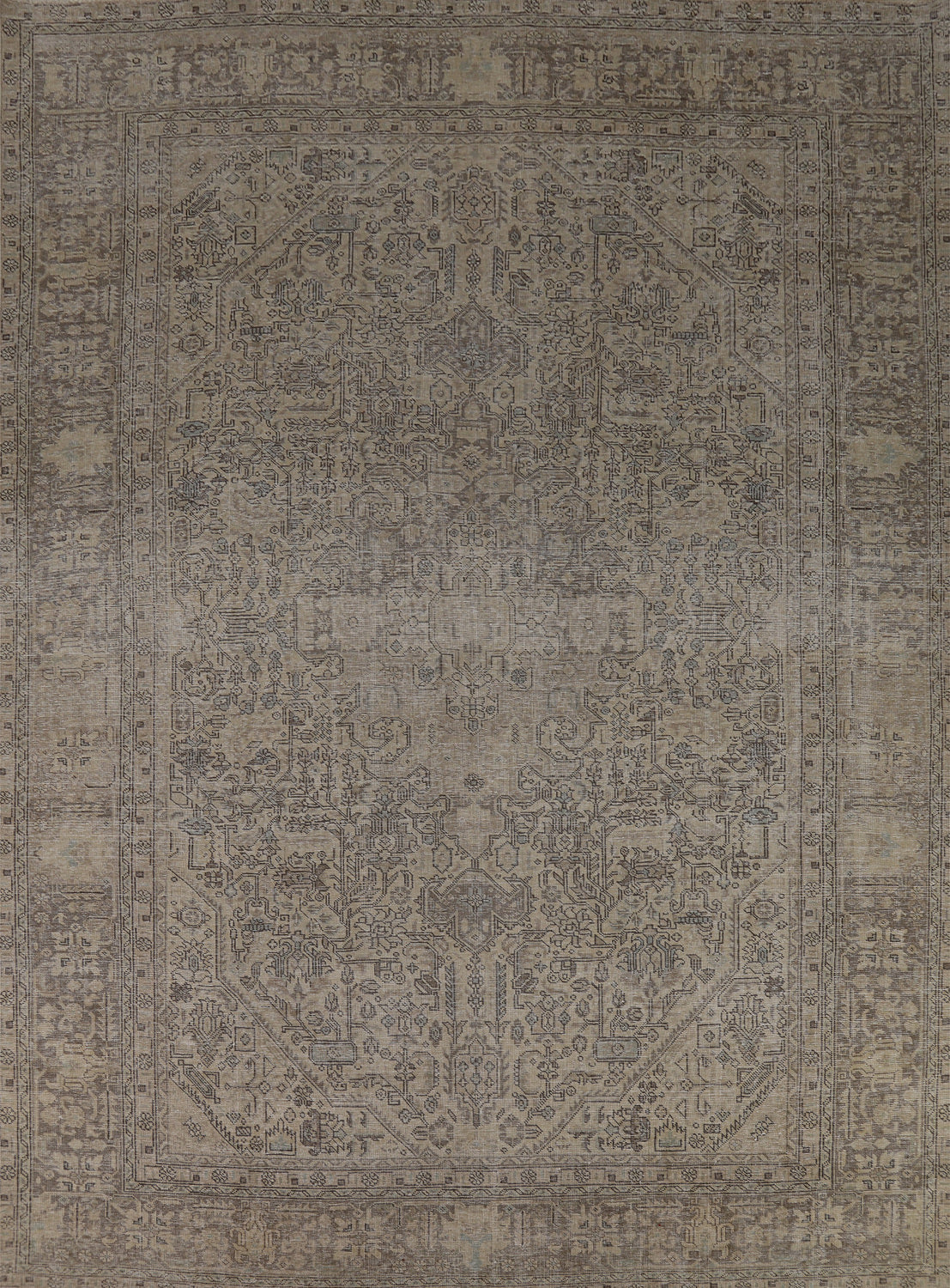 Geometric Tabriz Persian Area Rug 9x12