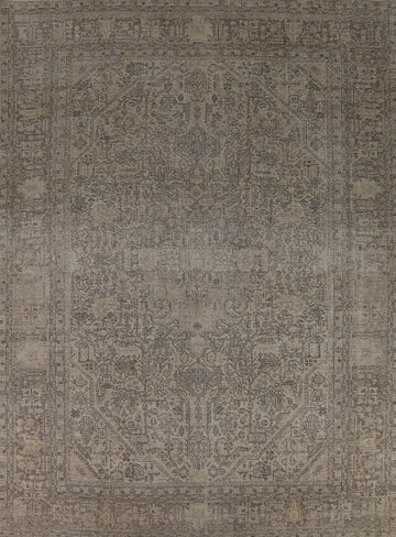 Geometric Tabriz Persian Area Rug 9x12