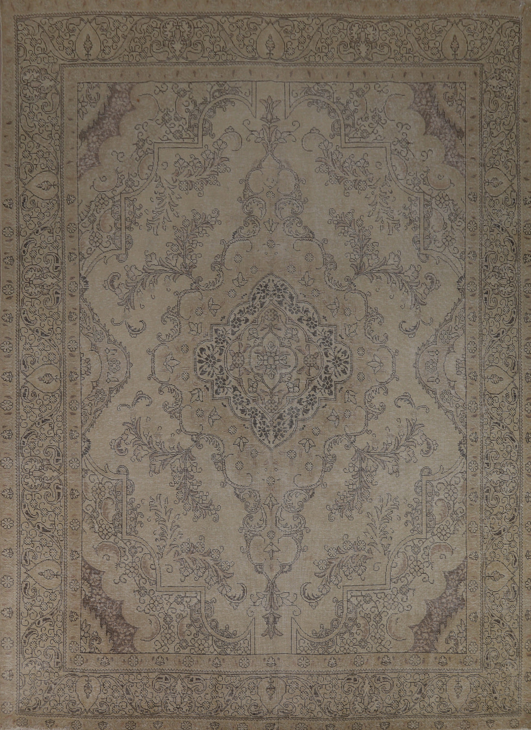 Geometric Wool Tabriz Persian Area Rug 10x13