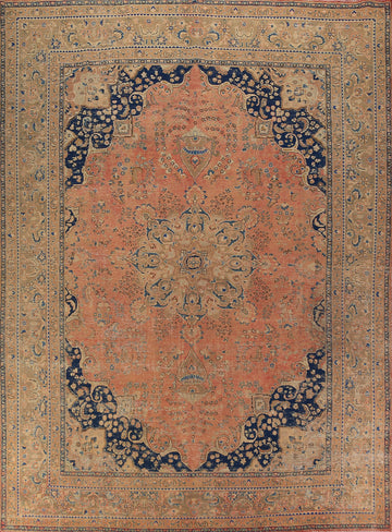 Medallion Wool Mashad Persian Area Rug 10x13