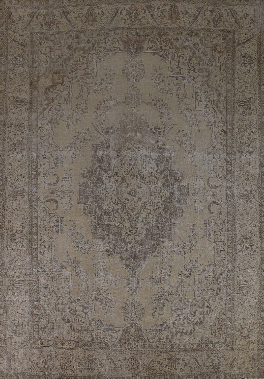 Vintage Wool Tabriz Persian Area Rug 9x13
