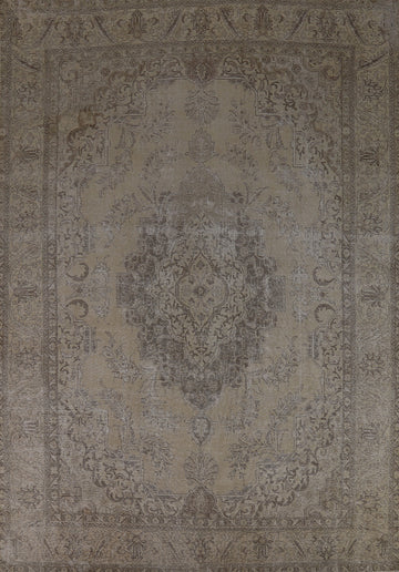 Vintage Wool Tabriz Persian Area Rug 9x13