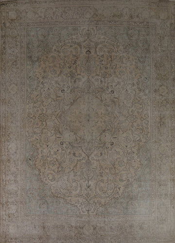 Vintage Wool Floral Tabriz Persian Area Rug 9x13