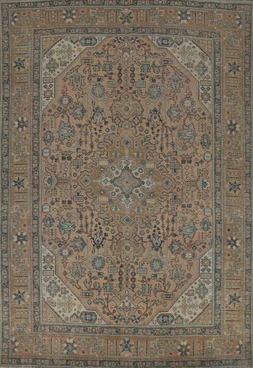 Wool Geometric Tabriz Persian Area Rug 8x11