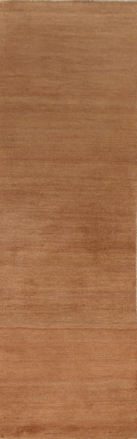Brown Wool Gabbeh Oriental Runner Rug 3x13